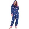 Ashford & Brooks Women's Mink Fleece Hooded One Piece Pajama Jumpsuit - 2 of 4