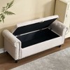 CAVINAS Industrial Rivet Storage Ottoman Bench, Upholstered Ottoman Foot Rest, Button Tufted Ottoman with Hidden Storage, End-of-Bed Bench - 2 of 4