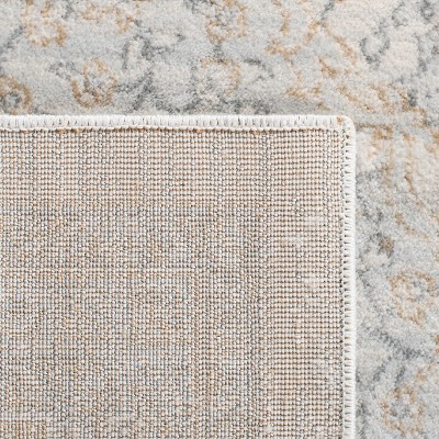 Isabella Cream and Beige Floral Bordered 8' x 10' Area Rug