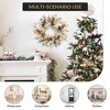 24" Pre-Lit Christmas Wreath with 20 LED Lights, Berries & Pine Cones - Battery Operated Door Decor, 8 Lighting Modes, Snow Frosted - 3 of 4