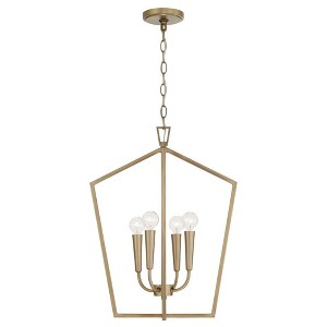Capital Lighting Holden 4 - Light Chandelier in  Aged Brass - 1 of 2