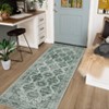 Vintage Rug Irregular Medallion Area Rug Ultra-Thin Non Slip Floral Print Indoor Mat for Living Room Dining Room Bedroom Farmhouse - 3 of 4