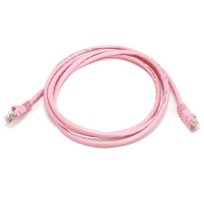  Monoprice Cat5e Ethernet Patch Cable - Network Internet Cord - RJ45, Stranded, 350Mhz, UTP, Pure Bare Copper Wire, 24AWG, 5ft, Pink 