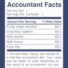 Junior's Design By Humans Accountant Nutrition Facts Label By EJamjar T-Shirt - 2 of 2