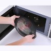 Itopfox Microwave Steamer Cooker Collapsible Bowl with Handle Lid for Vegetables Fish Meal Prep Food Silicone Steamer Cookware Dishwasher Safe, Black - 4 of 4