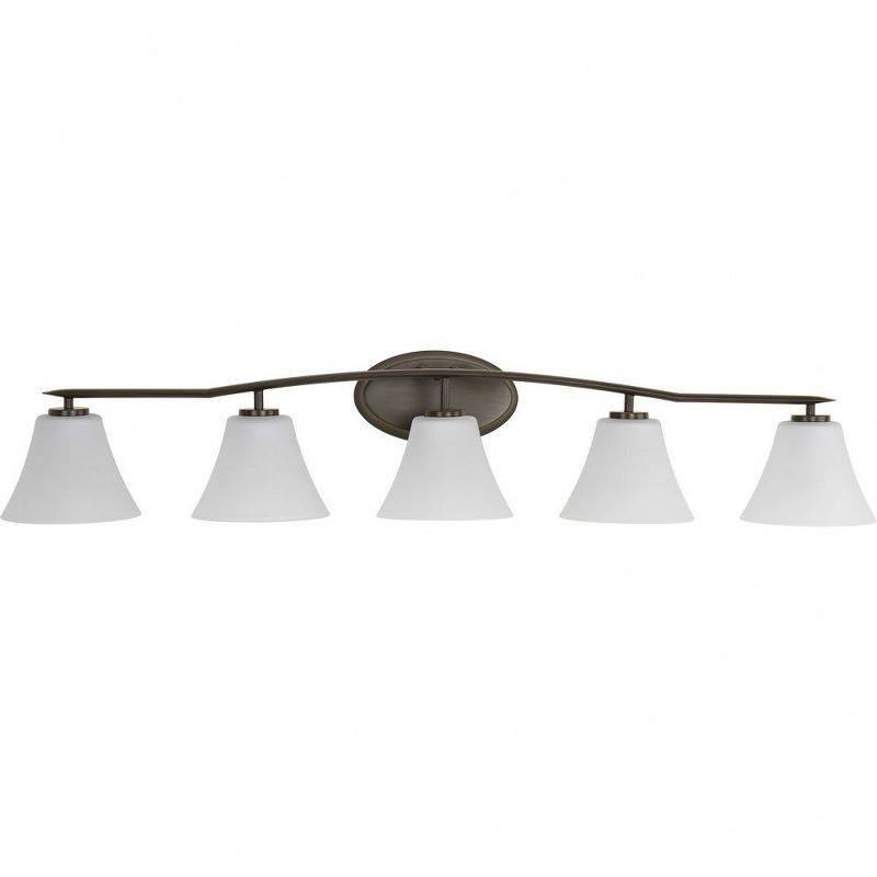 Progress Lighting, Nisse Collection, 4-Light Bath Vanity, Polished Nickel, Etched Opal Glass Shade, 1 of 6