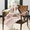 Sydney Fringe Throw Blanket - Orange/White - 50" x 60" - Safavieh. - 2 of 3