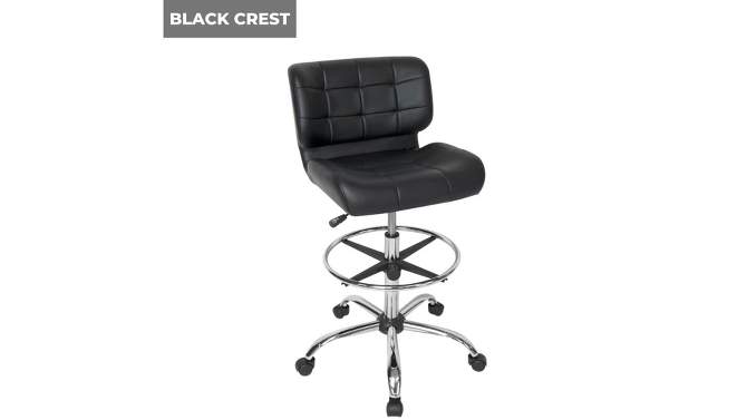 Riviera Drafting Chair - Black, 2 of 13, play video