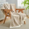 Attop Waffle Throw Blanket for Couch, Soft Cozy Chenille Knit Blanket Warm Decorative Throw for Sofa, 50"x60", Beige - 2 of 4