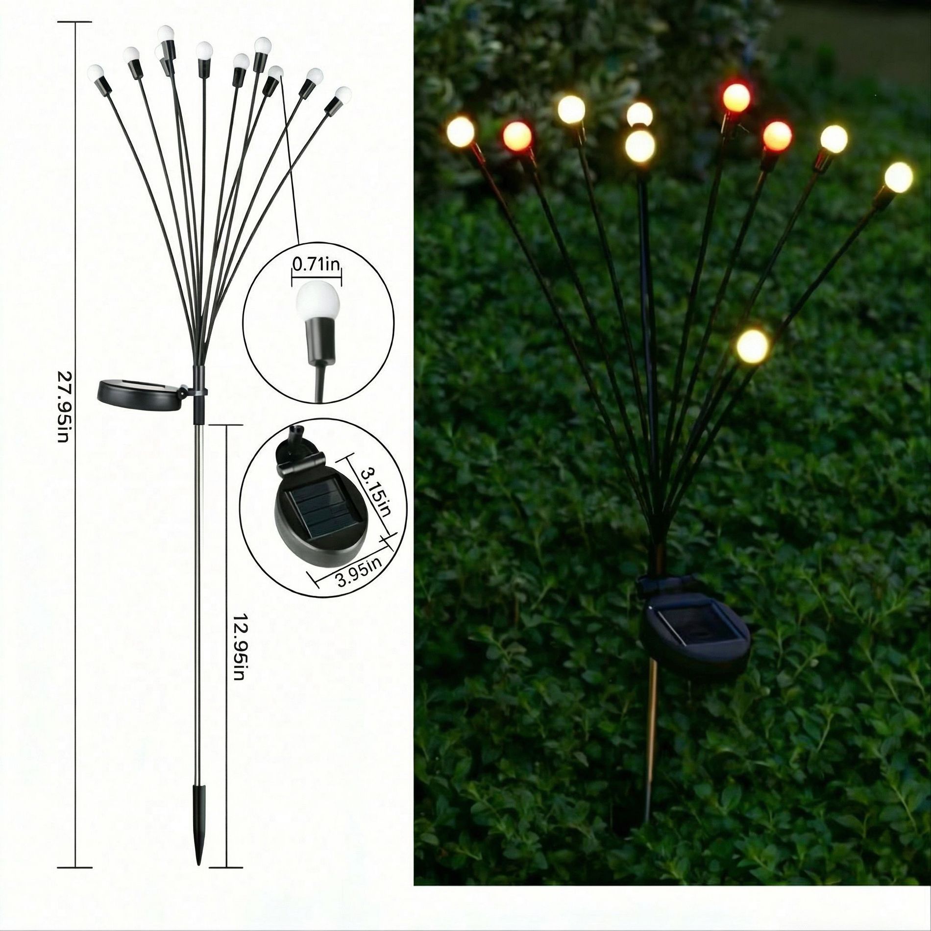 Swtroom Solar Lights Outdoor(4 Pack,40 LEDs), Solar Garden Lights, Outdoor Decorations, Unique Gifts