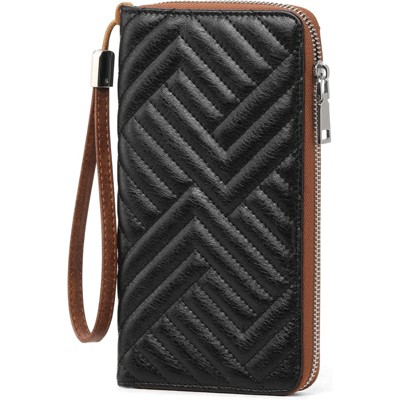 BEAFUP RFID Women’s Wallet - Large Capacity Vegan Leather Clutch Purse with Detachable Wristlet for Everyday Use,Travel,and Commuting