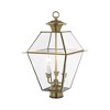 Livex Lighting Westover 3 - Light Post Light in  Antique Brass - 4 of 4