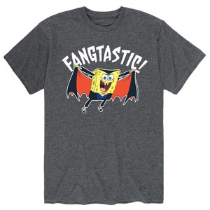 Men's - SpongeBob SquarePants - Halloween Fangastic Vampire Spongebob Short Sleeve Graphic T-Shirt - 1 of 4