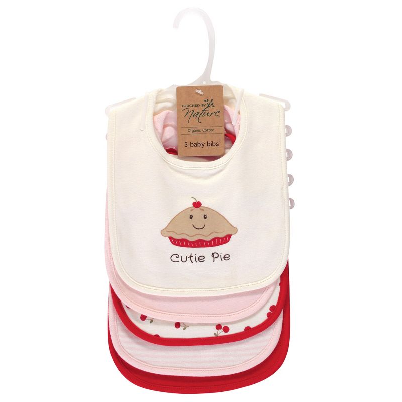 Touched by Nature Baby Organic Cotton Bibs 5pk, Cutie Pie, One Size, 2 of 3