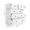 FONTOI 5 Drawers Dresser Chest of Drawer Vertical Dressers Closet Storage Cabinet Wood Dresser for Bedroom, Hallway, White, 31.1"* 15.35"*36.22" - 3 of 4