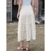 INSPIRE CHIC Women's Flowy Floral Summer Elastic High Waisted Side Slit Casual A-Line Maxi Skirts - 3 of 4