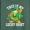 Women's - Garfield - This Is My Lucky Shirt Lightweight French Terry Wide Neck Long Sleeve Shirt - 2 of 4