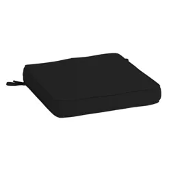 20" x 20" ProFoam Outdoor Dining Seat Cushion Onyx Black - Arden Selections
