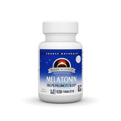 Melatonin Tablets 5mg - Tablet by Source Naturals, Inc.  -  120 Tablet