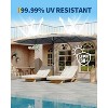 15ft Large Patio Umbrella with Base - Rectangular Patio Umbrella with Crank Handle, UV Protection for Outdoor Market, Backyard, Pool - 4 of 4