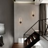 Rennnsan Drevara 13"-19"H Hardwired Linear Modern LED Dimmable Wall Sconce in Black - 2 of 4