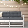 vidaXL Garden Corner Sofa White Solid pine wood and plywood Compact - 3 of 4