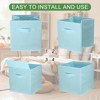 Unique Bargains Fabric Storage Bins 3 Pcs - 4 of 4