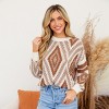Women's Diamond Stitched Drop Sleeve Sweater - Cupshe - 2 of 4
