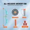 VEVOR Bow and Arrow Set for Kids, Archery Set with 10 Suction Cup Arrows,Indoor Outdoor Toy for Boys Girls Age 4-8 8-12 with Hanging Target & Quivers - 3 of 4