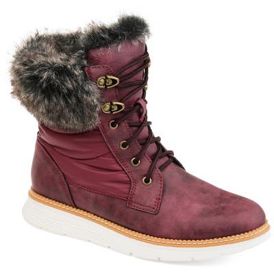 Journee Collection Womens Flurry Almond Toe Winter Boots