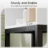 Storage cabinet above the bathroom, bathroom manager with tempered glass door, thick metal bracket and MDF wood, independent space saving, white - 4 of 4