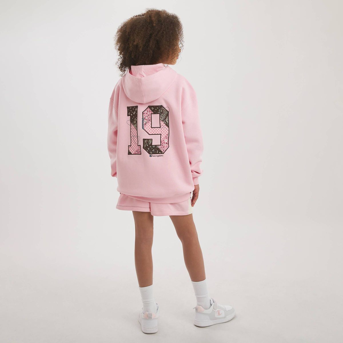 Champion Girls' Oversized Graphic Fleece Hoodie - thumbnail 3