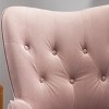 Vynxaria Doarnin Contemporary Silky Velvet Tufted Accent Chair with Solid Wood Frame - 3 of 4