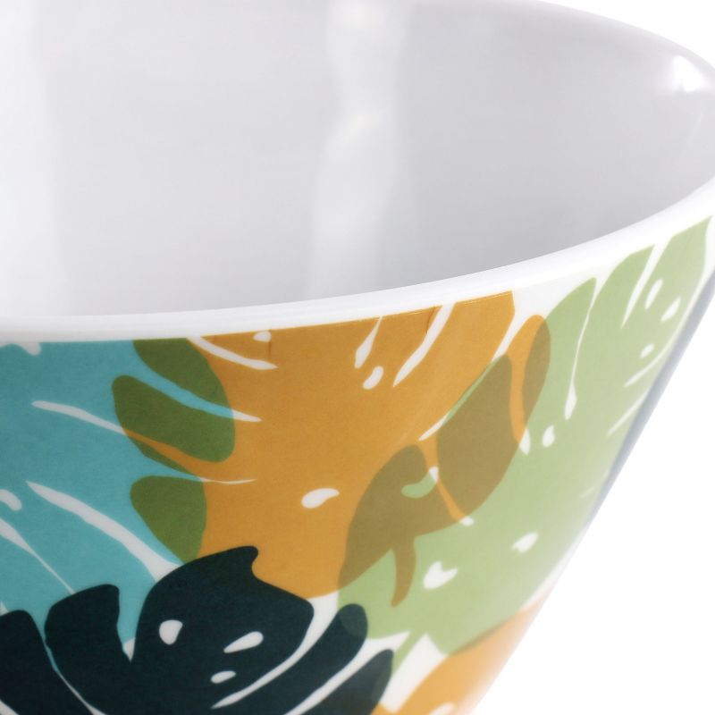 Gibson Home Tropical Sway 12 Piece 6 Inch Melamine Bowl Set in Multi Color Leaf, 4 of 7