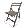VYNXARIA Furniture Slatted Wood Folding Special Event Chair£¬Gray, Set of 4 - 3 of 4