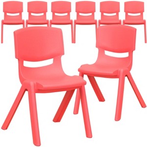 Flash Furniture 8 Pack Plastic Stackable School Chair with 12" Seat Height - 1 of 1