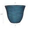 Classic Home and Garden Indoor/Outdoor Round Honeysuckle Resin Flower Pot Planter - 4 of 4