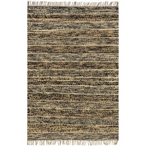 Nuloom Julane Striped Jute Tassel Indoor Area Rug, 5' x 8', Dark Gray - 1 of 4