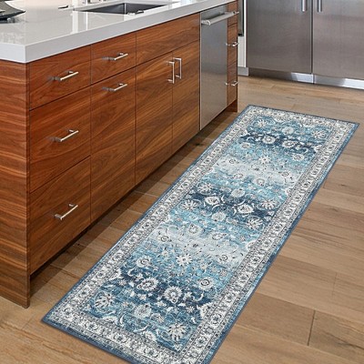 Boho Rustic Area Rugs for Living Room Washable Rug Floral Bedroom Decor Rug