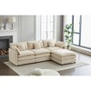 99" Chenille Upholstery Modular L-Shaped Sectional Sofa, 4-Piece Free Combination Couch - 2 of 4