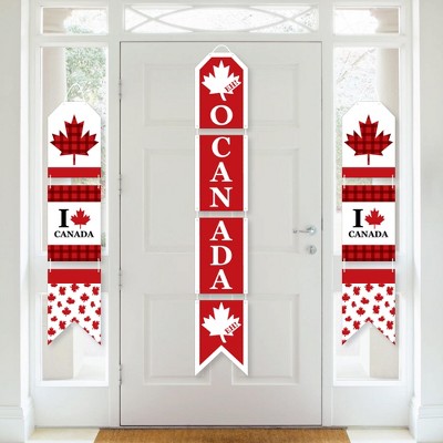 Big Dot of Happiness Canada Day - Hanging Vertical Paper Door Banners - Canadian Party Wall Decoration Kit - Indoor Door Decor