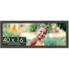 PosterPalooza | Panoramic Shabby Chic Black Picture Frame - UV Acrylic, Foam Board Backing, Hanging Hardware - 2 of 4