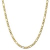 Black Bow Jewelry Men's 5.35mm 10k Yellow Gold Hollow Figaro Chain Necklace - 3 of 4