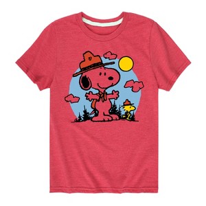 Boys' - Peanuts - Snoopy Outdoor Short Sleeve Graphic T-Shirt - 1 of 4