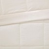 Oversized Down Alternative Blanket with Satin Trim Ivory King - 4 of 4