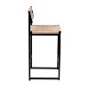 NicBex Bar Stools Set of 2,Handwoven Paper Rope Counter Stools,Kitchen Island Stools with Footrest,Bar Stools with Backrest for Dining Room - 2 of 4