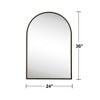 Dovelina Arch Iron Decorative Wall Mirror Hanging Mirror (Set of 2) - 3 of 4