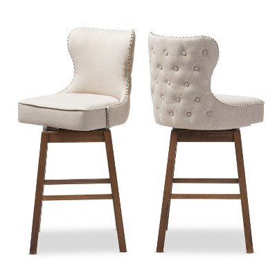 Sasha Upholstered Neutral Bar Stools