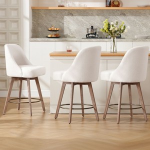 Bekrvio 26'' Counter Height Bar Stools, Linen Fabric - 1 of 4