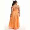 June + Vie by Roaman's Halter Eyelet Maxi Dress - 3 of 4
